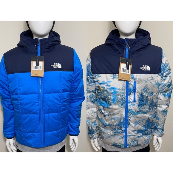 The North Face Boys Reversible Perrito Hooded Jacket in Beige